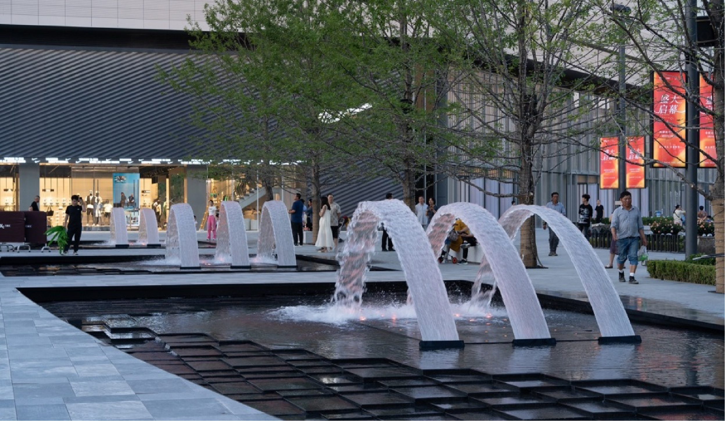 Corporate Lobby Water Curtain